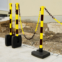 Support d'avertissement réfléchissant en plastique poteau de chaîne base pliante barrière Flexible délinéateur de trafic poteau colonne pile de route