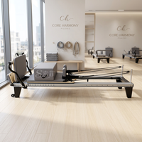 Machine de Pilates Reformer en aluminium lisse pour usage commercial, lit de Pilates Reformer en alliage d'aluminium