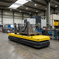Chariot de transfert AGV (véhicule à guidage automatique) robuste certifié CE, personnalisé pour l'atelier industriel et la manutention de charges lourdes