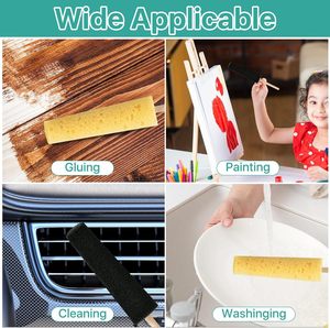 Herramientas de Cerámica para Modelar y Tallar, Palos de Cerámica Amarillos y Negros para Esculpir, con Esponja de PU para Recortar y Limpiar - Product Image 6