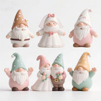 Gnome gothique en résine personnalisable 14 cm, avec crocs de vampire assortis, statues de nains, ailes de chauve-souris sur mesure, ornement d'Halloween effrayant