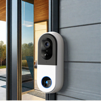 Sonnette de porte WiFi HD Tuya avec objectif à focale fixe de 3,6 mm pour la sécurité à domicile et au bureau