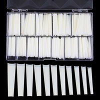 Ongles carrés extra longs XXL, 360 pièces en boîte, en ABS, blancs transparents, avec logo personnalisé, vente en gros