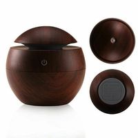 Diffuseur d'huiles essentielles portable classique de 130 ml, brumisateur d'ambiance USB, grain de bois mignon, bureau, maison, voiture, mini humidificateur