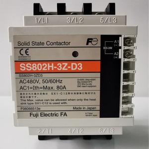 ฟูจิ อิเล็คทริค โซลิด สเตท คอนแทคเตอร์ SS802H-3Z-D3 AC480V 80A DC คอยล์ผลิตในประเทศญี่ปุ่น - Product Image 1
