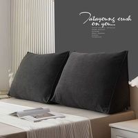 Coussin triangulaire en stock pour dossier de lit, chaise de bureau, canapé, soutien lombaire, tatami, avec housse amovible