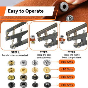 NUEVO 2026 Herramienta de Prensado Profesional de Sobremesa para Botones, Ojales, Remaches y Broches - Kit de Instalación Multifunción DIY - Product Image 4