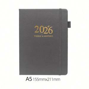 Cuaderno con Tinta Brillante, Papel Negro en Blanco, Cuaderno de Dibujo, Agenda Diaria, Semanal y Mensual - Product Image 6