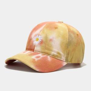 Berretto da Baseball Tie-dye personalizzato in cotone Vintage semplice da uomo sportivo estivo all'aperto con Logo ricamato - Product Image 2