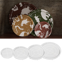 Moule rond en silicone écologique à faire soi-même - Design moderne et simple, grand rangement et base de pot de fleurs, utilisation toute saison