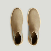 VOGU Sepatu Bot Retro untuk Pria Musim Dingin/Musim Gugur Sepatu Bot Luar Ruangan Slip-On dari Kulit Sapi Suede Anti-Selip Bernapas dengan Lapisan Kulit Babi.