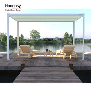 Hoooeasy giardino esterno di lusso Pergola cortile elettrico motorizzato tetto retrattile tenda da sole in alluminio resistenza all'acqua Pavillon - Product Image 6