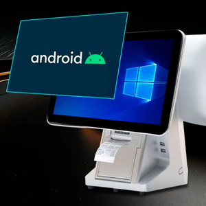 15.6inch Màn hình kép cảm ứng tất cả trong một POS hệ thống PC tiền mặt đăng ký tất cả trong một POS thu ngân máy thiết bị đầu cuối điểm bán bán lẻ - Product Image 4