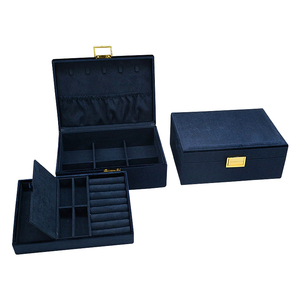 Luxury Velvet Travel Jewelry Box Organizer For Bangle Ring Earrings Necklace Storage With Large Volume Jewellery Case