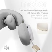 Weicher Ring-Nackenmassagegerät mit Wärmefunktion, 40dB Leiser Bürstenloser Motor, 20 Tage Akkulaufzeit, Tiefengewebeentlastung, Vibrationsmassage für das Büro