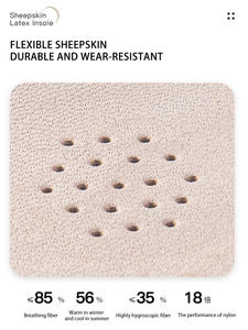 Semelle intérieure en cuir de mouton en latex pour soulager la <span class=keywords><strong>douleur</strong></span> <span class=keywords><strong>anti</strong></span>-odeur et évacuation de la transpiration chaussures de sport en cuir de vachette pour hommes femmes avec <span class=keywords><strong>semelles</strong></span> souples - Product Image 3