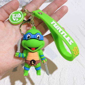 Vente de porte-clés en PVC souple personnalisés, porte-clés en PVC 3D, porte-clés en caoutchouc pour cadeaux mignons, film américain Tortues <span class=keywords><strong>Ninja</strong></span> - Product Image 2