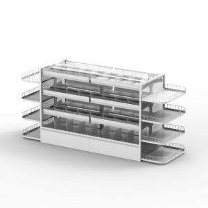 Kệ trưng bày siêu thị số lượng lớn Trọng lượng hiển thị Snack đứng bánh quy và kẹo Kệ hai mặt kim loại hiển thị đứng - Product Image 5