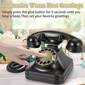 Téléphone de fête de mariage pour mariages Téléphone rotatif vintage <span class=keywords><strong>Cabine</strong></span> <span class=keywords><strong>téléphonique</strong></span> personnalisable Fonction d'enregistrement vocal Décorations de mariage - Product Image 3
