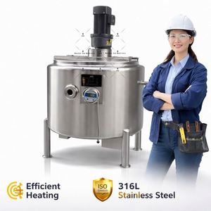Machine de pasteurisation de lait et de jus de petite taille 50L-1000L pour la fabrication de yaourt laitier, avec réservoir de refroidissement - Product Image 6