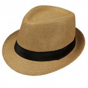 EATH10 Unisex/bambino/adulti moda a buon mercato promozionale <span class=keywords><strong>carta</strong></span> <span class=keywords><strong>Borsalino</strong></span> Trilby cappello di paglia - Product Image 4