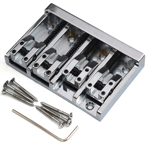 Accesorios de BAJO eléctrico de aleación de Zinc personalizados, puente de 4 cuerdas, placa de cuerdas, puente de cuerdas de guitarra BAJO inferior - Product Image 1