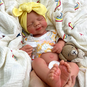 20 İnç Platin Silikon Yeniden Doğmuş Bebek Kız/Erkek Oyuncak Bebek, Detaylı Açık Ağızlı Damarlar, Kaygı Giderici Tek Noktadan Hizmet - Product Image 5