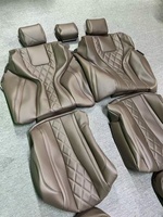 Housses de siège en cuir Nappa sur mesure, avant et arrière, cousues à la main, design protecteur pour Mercedes Classe S, style sport de luxe, compatibles