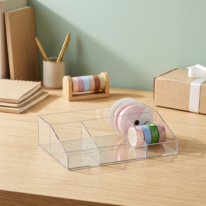 22 X 17 X 6 cm 4-Part Compartment <b>Storage</b> <b>Box</b> for Desktop and <b>Drawer</b> Organizers - Product Image 3