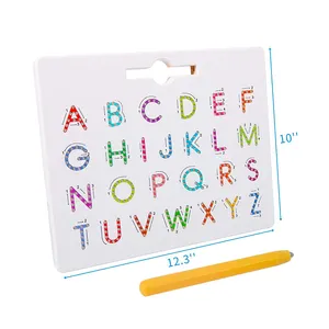 子供のための2 in1両面大文字と小文字の磁気ABC文字とナンバーボード
