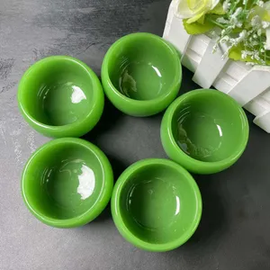 Cuenco de piedra preciosa natural para decoración del hogar, cuenco de <span class=keywords><strong>cuarzo</strong></span> de cristal de ágata de jade <span class=keywords><strong>verde</strong></span>, piedra curativa - Product Image 1