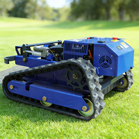 Tondeuse à gazon industrielle populaire à moteur diesel 4 temps avec télécommande et démarrage à distance, hauteur de coupe 20-150 mm, puissance 224 CC