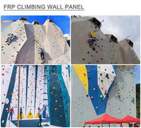 Panneaux de mur d'escalade extérieur préfabriqués en mousse PVC haute densité avec noyau en sable de quartz et revêtement en FRP GRP