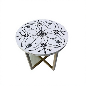 Mesa de centro con Incrustaciones de nácar de alta calidad, taburete superventas, mesa auxiliar decorativa, fregona árabe con incrustaciones, muebles para el hogar - Product Image 1