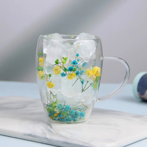 Tazze di vetro ad alta borosilicato a doppia parete <span class=keywords><strong>caffè</strong></span> in vetro termoisolante tazze di vetro tazza di vetro con manico - Product Image 5