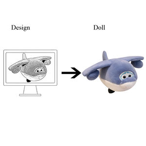 Özel karikatür havayolları modeli peluş yastık uçak oyuncak bebek çocuk için doldurulmuş oyuncak - Product Image 1