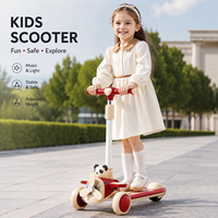 Trottinette d'équilibre pliable légère en plastique à 3 roues, hauteur réglable, avec frein arrière, pour filles, jouet moderne d'extérieur pour enfant