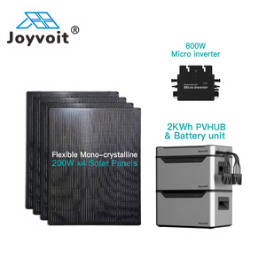 Sistema Solar de balcón apilable de eficiencia energética, batería de litio inteligente de 2KW y <span class=keywords><strong>microinversor</strong></span> con <span class=keywords><strong>paneles</strong></span> monocristalinos flexibles - Product Image 6