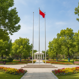 Palo Portabandiera da Esterno con Asta in Lega di Alluminio e Acciaio Inossidabile, Sistema di Fune Esterna per Pennone, Asta Portabandiera Elettrica - Product Image 1