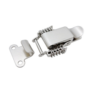 Double Spring Hook And Loop Latch 304 Stainless Steel Tool <b>Box</b> Cabinet <b>Locking</b> Buckle Heavy Duty Industrial Accessory - Product Image 1