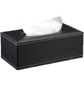 Cajas de papel para el hogar, cajas de regalo de cuero PU, logotipos personalizados, almacenamiento de lujo ligero, estilo europeo para hoteles y casas de huéspedes - Product Image 1