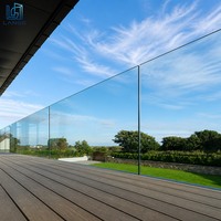 Système de balustrade en verre sans cadre minimaliste LANGE, garde-corps en verre, verre trempé insonorisé pour bureau