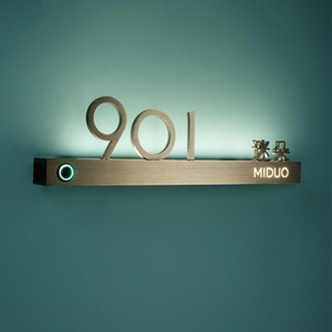 Letrero Luminoso LED Rectangular 901 Miduo para Habitación de Hotel, Fácil Instalación, Fuente de Luz LED AC 85-265V - Product Image 1