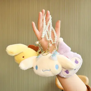 Japanese cute cartoon Sanrio Plush Coin Headset Key Case Keychain Student Wallet Bag Hanging Ornaments