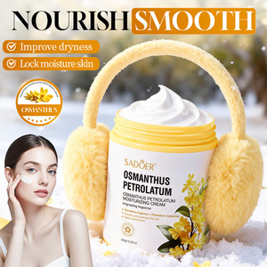 Crème hydratante à la vaseline et à l'osmanthus 300g, crème nourrissante profonde pour le visage et le corps, pour peaux sèches - Product Image 4