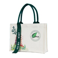 Bolso de mano de algodón y poliéster reutilizable de gran capacidad con logotipo personalizado para jóvenes, publicidad diaria, regalos de viaje, cinta con estampado largo