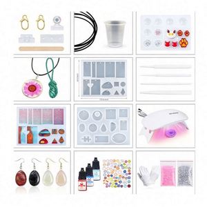 Kit de Bricolage Unique pour Bijoux en Résine Faits Main, Adhésif Transparent à Séchage Rapide, Moules en Silicone UV, Design Créatif Noël - Product Image 4