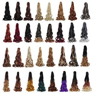 Mèches <span class=keywords><strong>de</strong></span> cheveux synthétiques <span class=keywords><strong>pour</strong></span> tresses, boucles françaises en spirale 3X, 22 pouces, 280g, boucles italiennes, vague lâche, crochet, vente en gros - Product Image 6