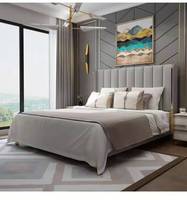 Nordisches Designer-Luxusbett-Set in King- und Queen-Size, Multifunktionales Gepolstertes Holz-Schlafzimmermöbel für Jungen und Mädchen
