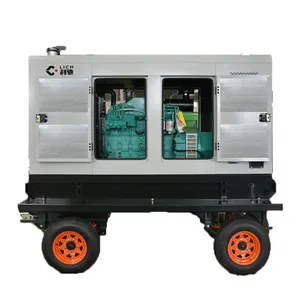 Gerador diesel portátil 50kw 80kw 100kw, conjunto móvel silencioso diesel geradores